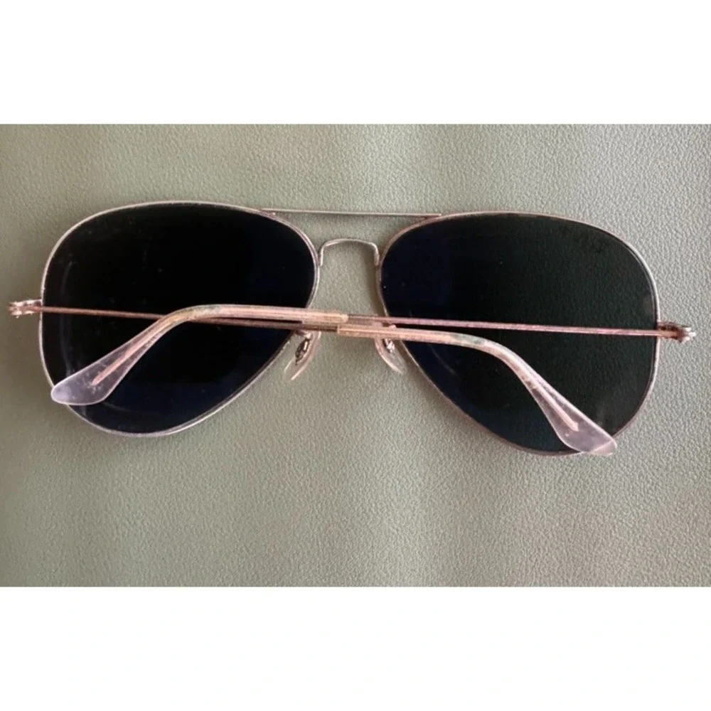 Ray-Ban Pilot Sunglasses Aviators Polarized Gold Tarnished Damaged For Parts